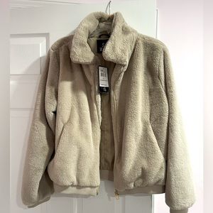 Plush Bomber Jacket Faux Fur